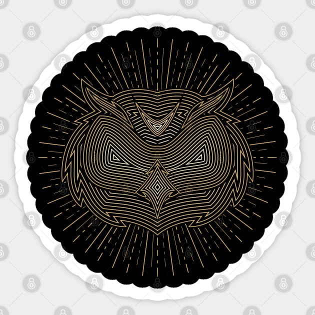 Owl Head Sticker by kentengsewu